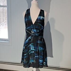 Guess Mini‎ Dress. Size 8. Blue/Black/Teal